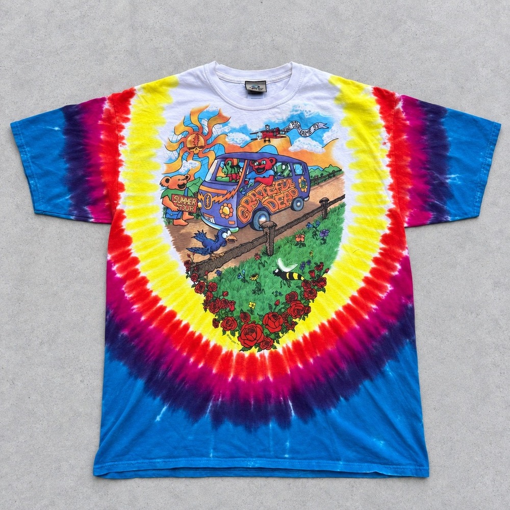 Liquid Blue Grateful Dead 1994 Summer Tour Tie Dye T Shirt XL The Bus Came By